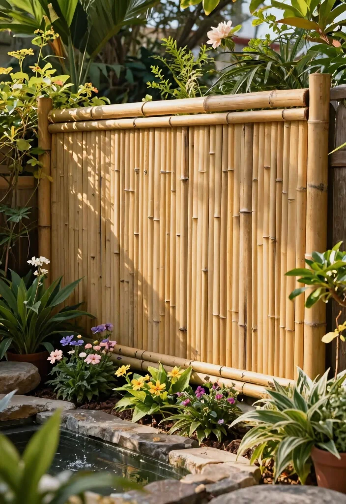 14 Modern Wood Fence Ideas That Provide Full Privacy Fast 8 14 Modern Wood Fence Ideas That Provide Full Privacy Fast - 7. Eco-Friendly Bamboo Fencing 1