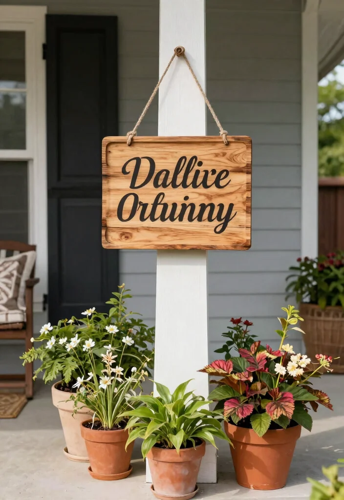 14 Small Front Porch Decor Ideas That Make a Tiny Entry Feel Welcoming 11 14 Small Front Porch Decor Ideas That Make a Tiny Entry Feel Welcoming - 10. Festive Entryway Signs 1