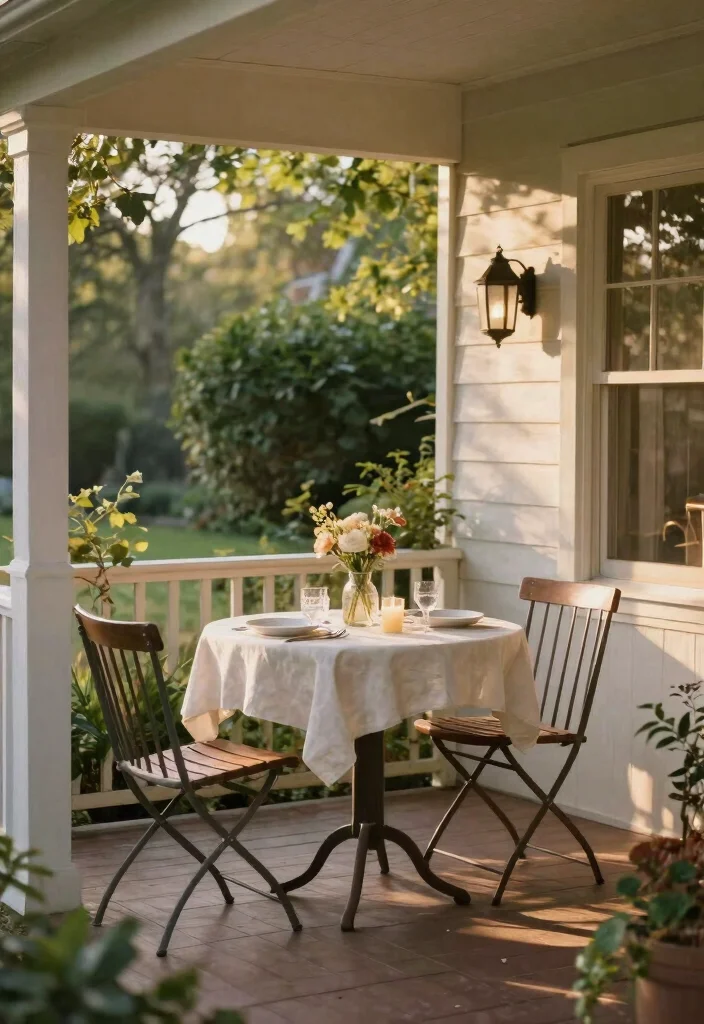 14 Small Front Porch Decor Ideas That Make a Tiny Entry Feel Welcoming 13 14 Small Front Porch Decor Ideas That Make a Tiny Entry Feel Welcoming - 12. Create a Small Dining Space 1