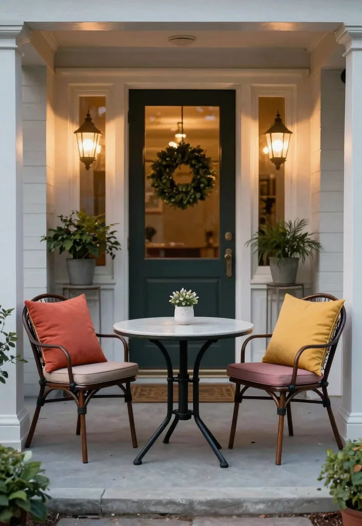 14 Small Front Porch Decor Ideas That Make a Tiny Entry Feel Welcoming 3 14 Small Front Porch Decor Ideas That Make a Tiny Entry Feel Welcoming - 2. Chic Outdoor Furniture 1