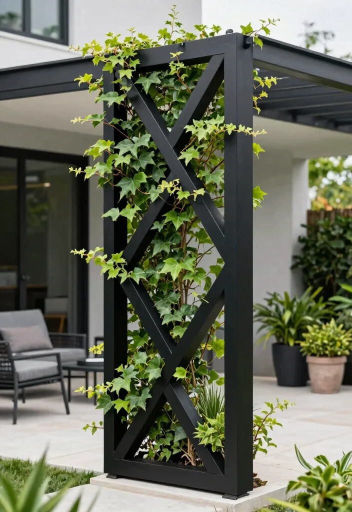 14 Wall Trellis Ideas That Support Heavy Climbing Vines 11 14 Wall Trellis Ideas That Support Heavy Climbing Vines - 10. Geometric Trellis Design 1
