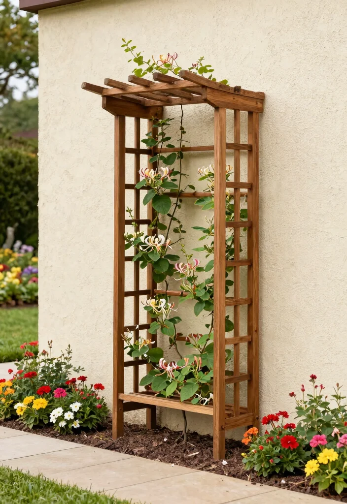 14 Wall Trellis Ideas That Support Heavy Climbing Vines 8 14 Wall Trellis Ideas That Support Heavy Climbing Vines - 7. Fan Trellis 1