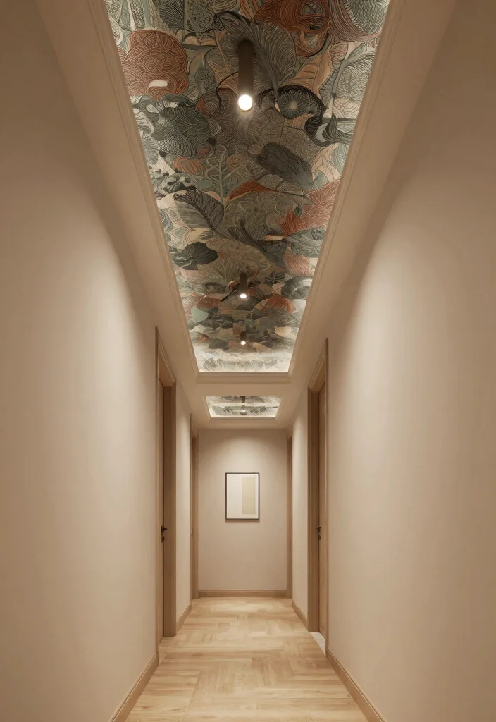 14 Wallpaper Ceiling Hallway Ideas That Make a Narrow Space Feel Taller 14 14 Wallpaper Ceiling Hallway Ideas That Make a Narrow Space Feel Taller - 13. Multi-Layered Ceiling Designs 1