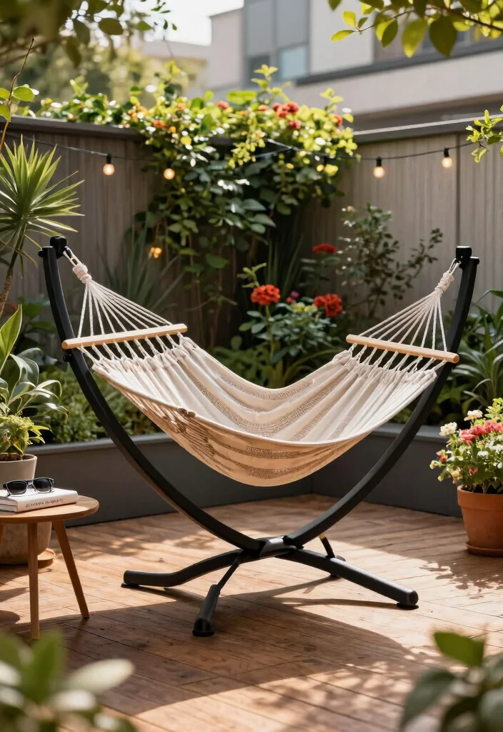 15 Backyard Hammock Ideas That Don't Need Two Perfect Trees 2 15 Backyard Hammock Ideas That Don't Need Two Perfect Trees - 1. Freestanding Hammock Stands 1