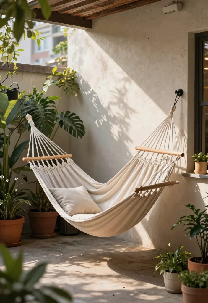 15 Backyard Hammock Ideas That Don't Need Two Perfect Trees 14 15 Backyard Hammock Ideas That Don't Need Two Perfect Trees - 13. Using Hooks for Creative Mounting 1