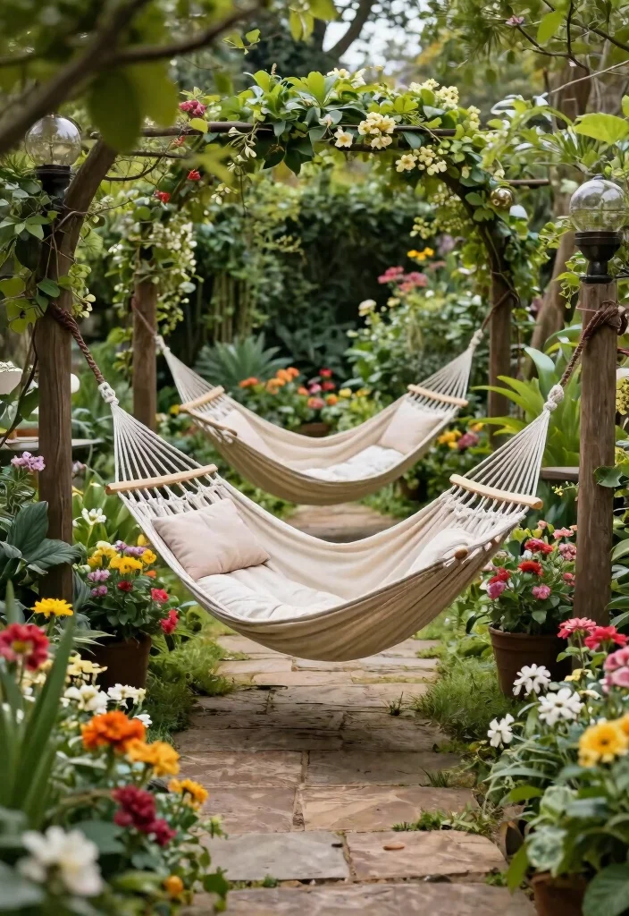 15 Backyard Hammock Ideas That Don't Need Two Perfect Trees 15 15 Backyard Hammock Ideas That Don't Need Two Perfect Trees - 14. Incorporating Hammocks into Garden Paths 1