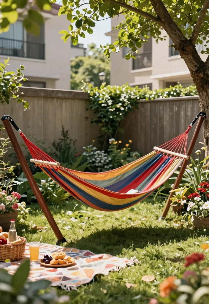 15 Backyard Hammock Ideas That Don't Need Two Perfect Trees 5 15 Backyard Hammock Ideas That Don't Need Two Perfect Trees - 4. Portable Hammocks for Flexibility 1