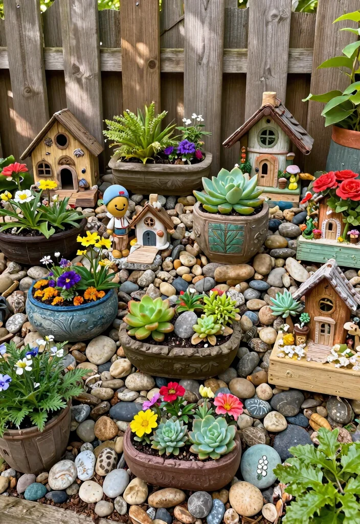 15 Garden Wall Planter Ideas That Hide Ugly Fences 13 15 Garden Wall Planter Ideas That Hide Ugly Fences - 12. Charming Fairy Garden Wall 1