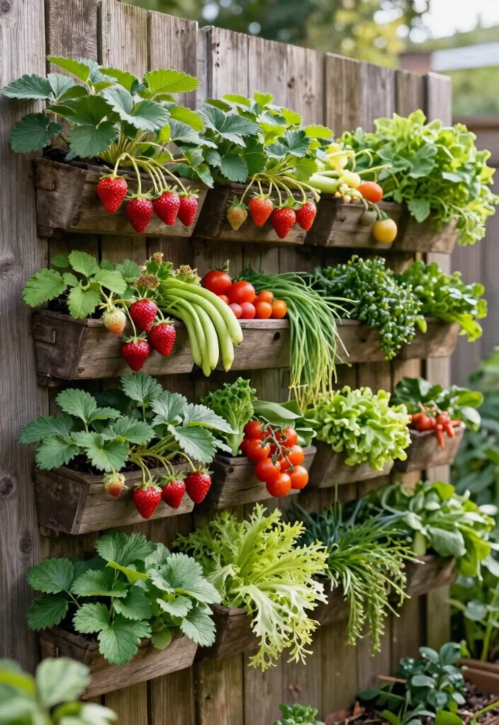 15 Garden Wall Planter Ideas That Hide Ugly Fences 9 15 Garden Wall Planter Ideas That Hide Ugly Fences - 8. Edible Vertical Garden 1