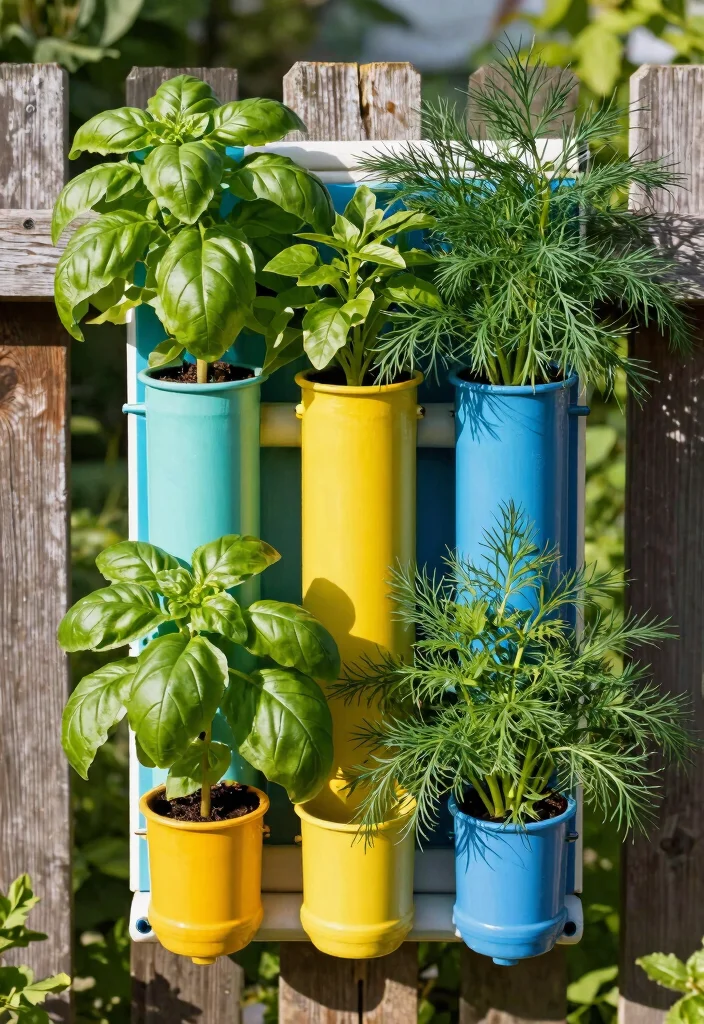 15 Herb Planter Box Ideas That Drain Well and Don't Rot 15 15 Herb Planter Box Ideas That Drain Well and Don't Rot - 14. Vertical PVC Planter 1