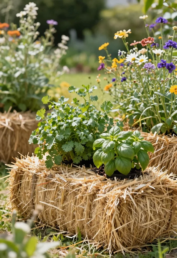 15 Herb Planter Box Ideas That Drain Well and Don't Rot 16 15 Herb Planter Box Ideas That Drain Well and Don't Rot - 15. Eco-friendly Straw Bales 1