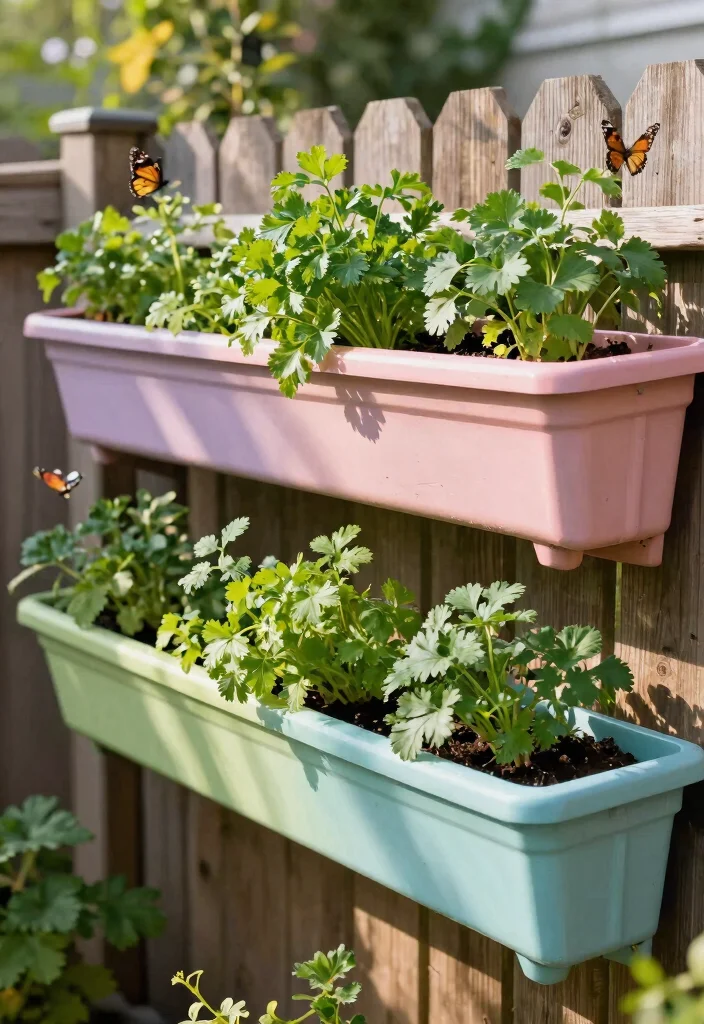 15 Herb Planter Box Ideas That Drain Well and Don't Rot 6 15 Herb Planter Box Ideas That Drain Well and Don't Rot - 5. Gutter Planters 1