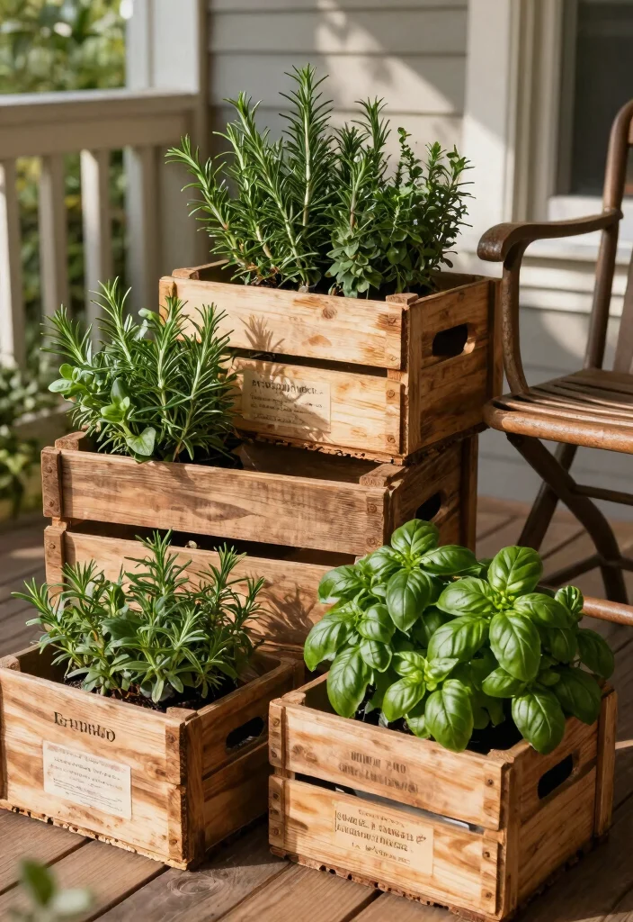 15 Herb Planter Box Ideas That Drain Well and Don't Rot 8 15 Herb Planter Box Ideas That Drain Well and Don't Rot - 7. Recycled Wine Crates 1