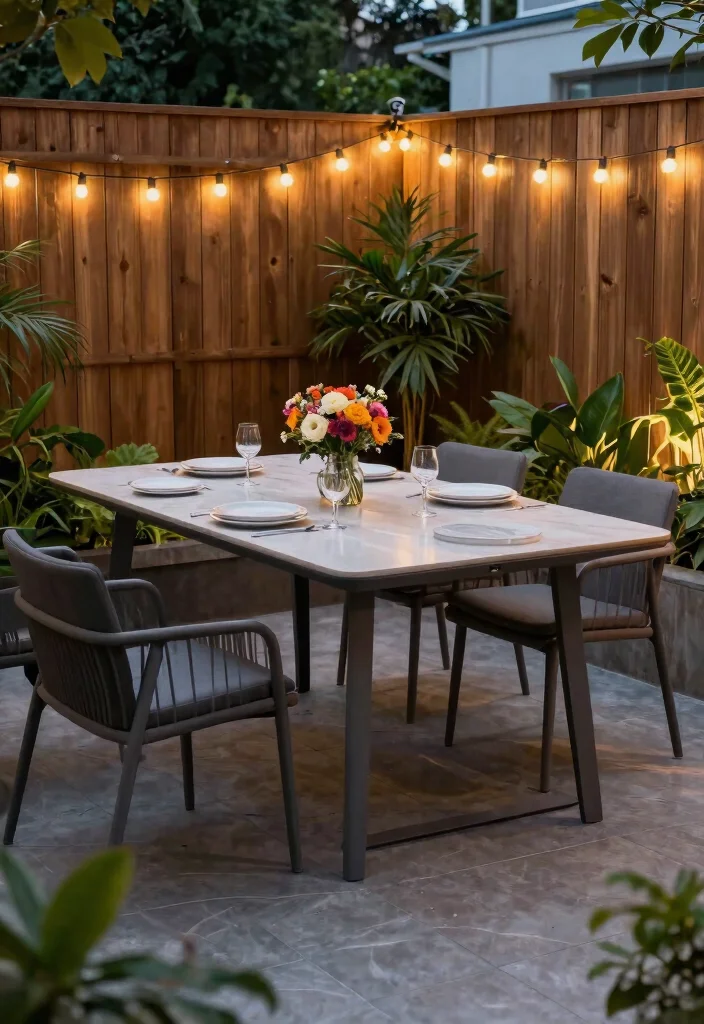 15 Outdoor Dinner Table Ideas That Seat More Without Taking Up Space 2 15 Outdoor Dinner Table Ideas That Seat More Without Taking Up Space - 1. Floating Dining Table 1