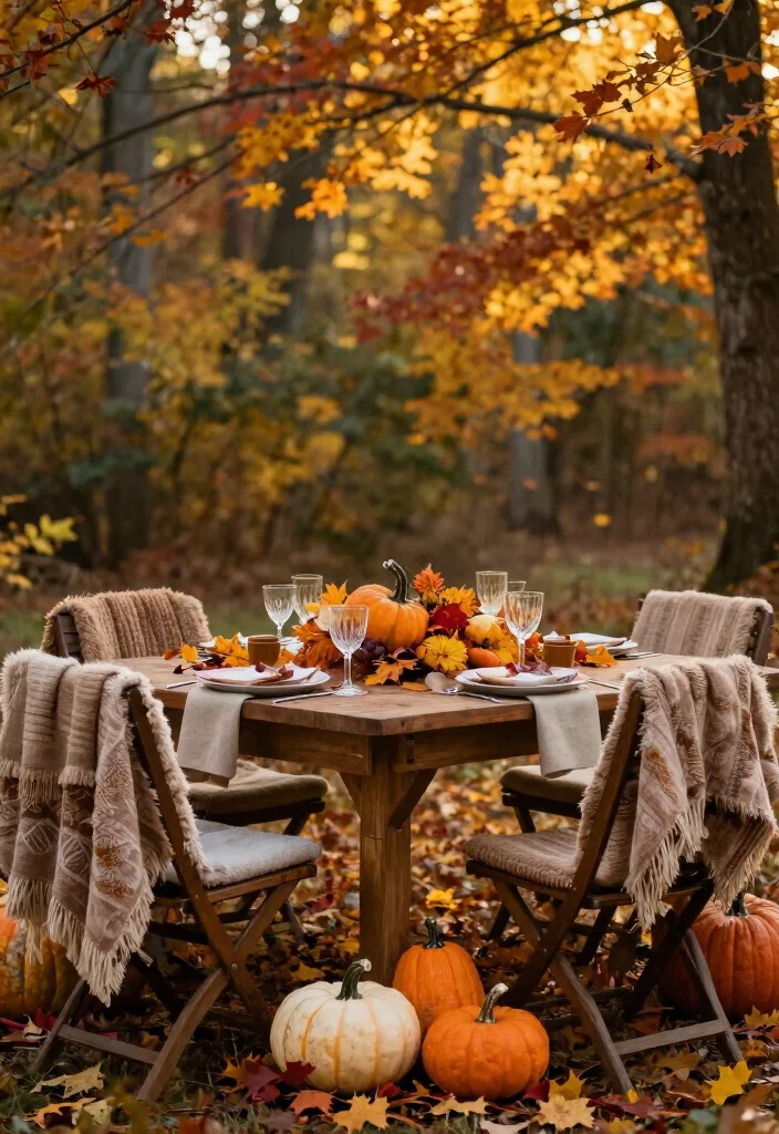15 Outdoor Dinner Table Ideas That Seat More Without Taking Up Space 16 15 Outdoor Dinner Table Ideas That Seat More Without Taking Up Space - 15. Seasonal Decor Themes 1