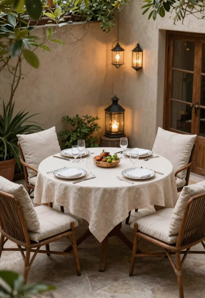 15 Outdoor Dinner Table Ideas That Seat More Without Taking Up Space 4 15 Outdoor Dinner Table Ideas That Seat More Without Taking Up Space - 3. Round Tables 1