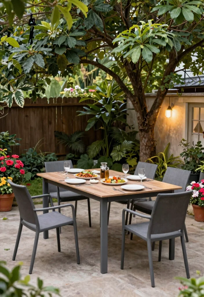 15 Outdoor Dinner Table Ideas That Seat More Without Taking Up Space 6 15 Outdoor Dinner Table Ideas That Seat More Without Taking Up Space - 5. Extendable Tables 1