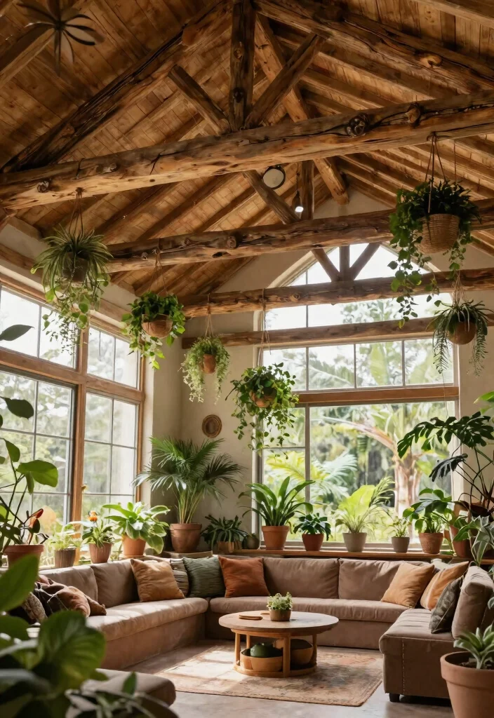 15 Vaulted Ceiling Beams Ideas That Make Low Ceilings Feel Taller 13 15 Vaulted Ceiling Beams Ideas That Make Low Ceilings Feel Taller - 12. Beams Enhanced with Natural Elements 1