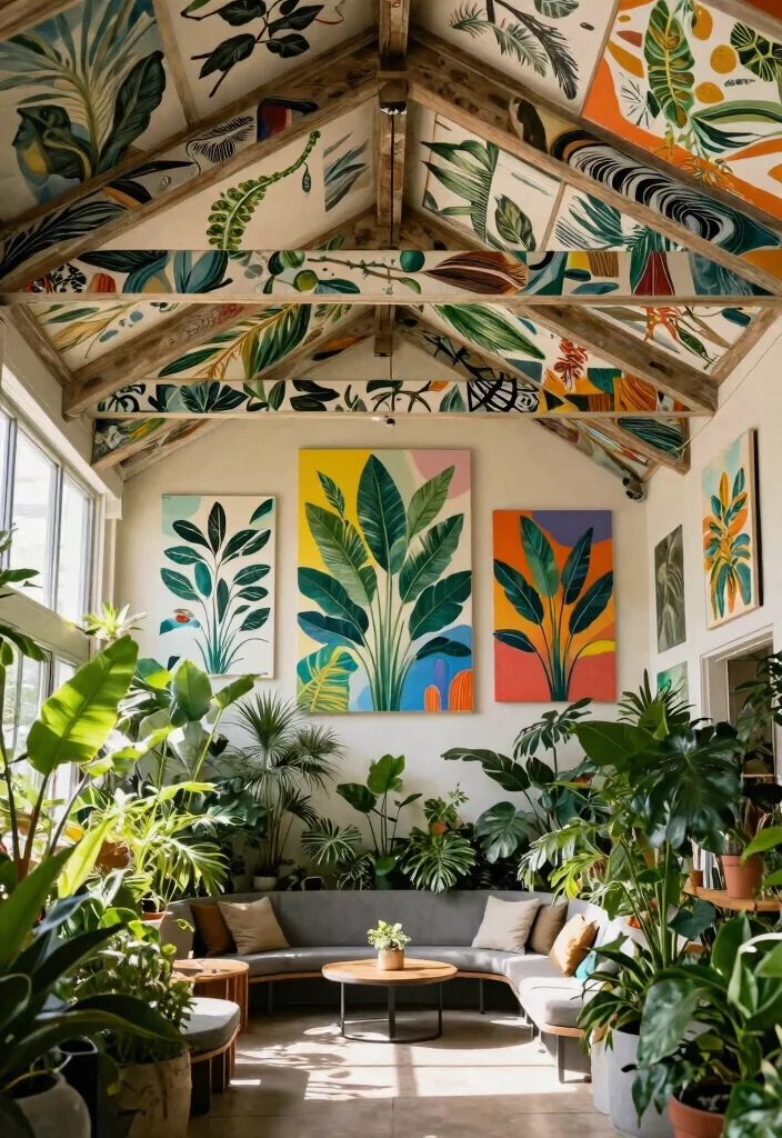 15 Vaulted Ceiling Beams Ideas That Make Low Ceilings Feel Taller 16 15 Vaulted Ceiling Beams Ideas That Make Low Ceilings Feel Taller - 15. Beams Framed with Art 1