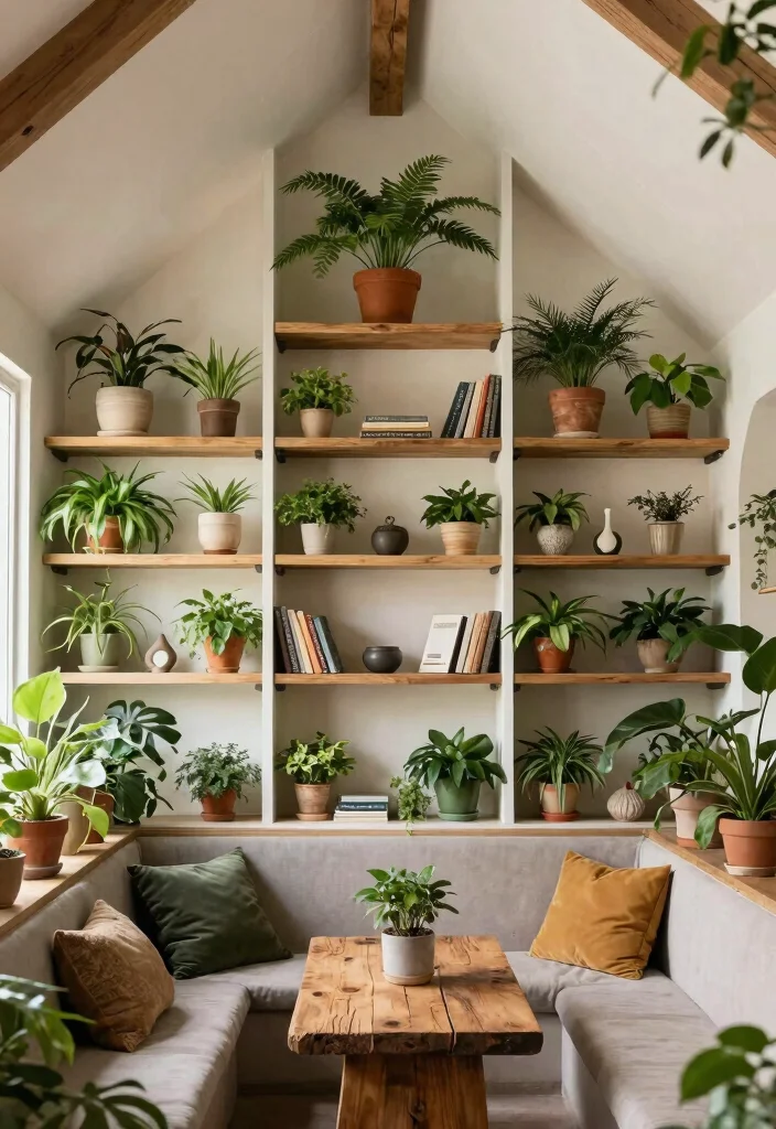 15 Vaulted Ceiling Beams Ideas That Make Low Ceilings Feel Taller 7 15 Vaulted Ceiling Beams Ideas That Make Low Ceilings Feel Taller - 6. Beams with Integrated Shelving 1