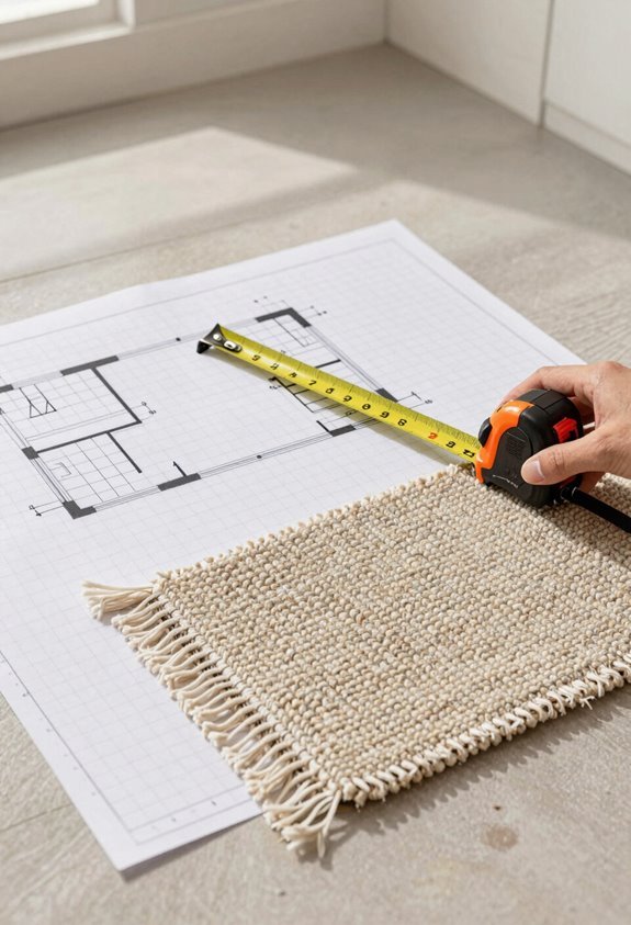 How to Identify and Choose a Remnant Rug 3 measure sketch fit finish